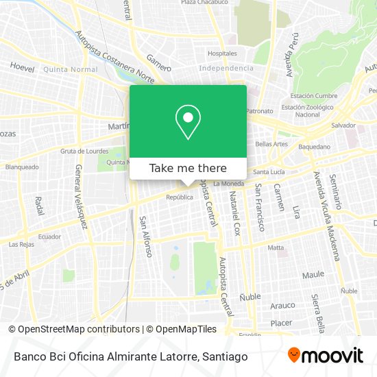 Banco Bci Oficina Almirante Latorre map