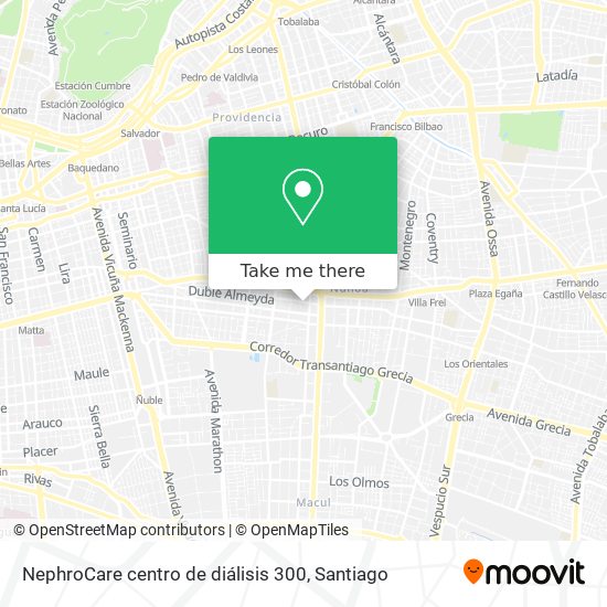 NephroCare centro de diálisis 300 map