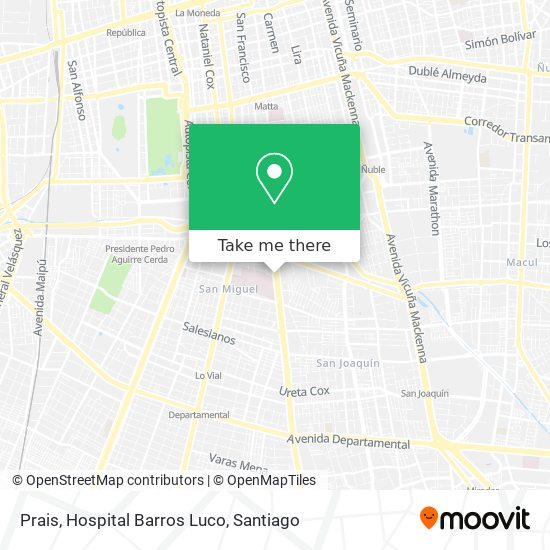 Prais, Hospital Barros Luco map