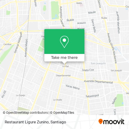 Restaurant Ligure Zunino map