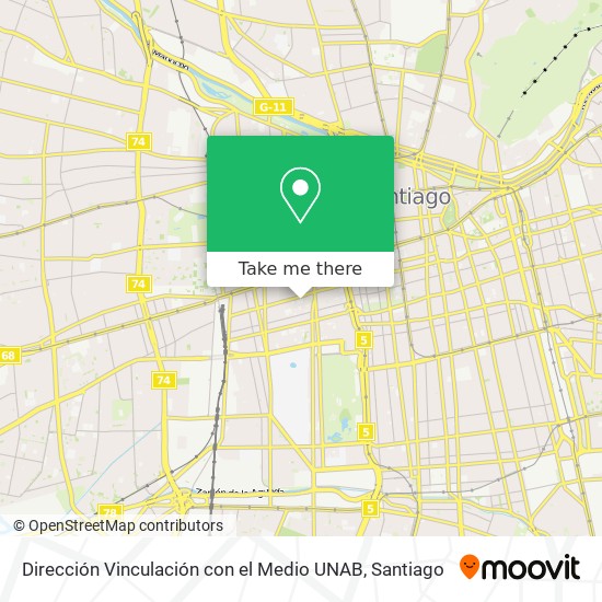 Dirección Vinculación con el Medio UNAB map