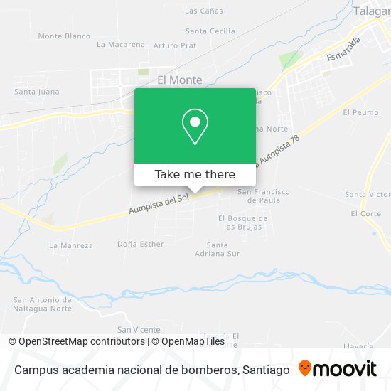 Campus academia nacional de bomberos map