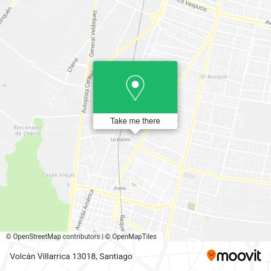 Volcán Villarrica 13018 map