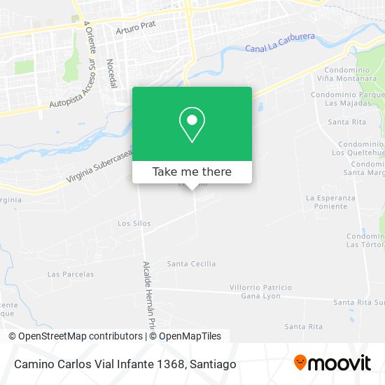Camino Carlos Vial Infante 1368 map