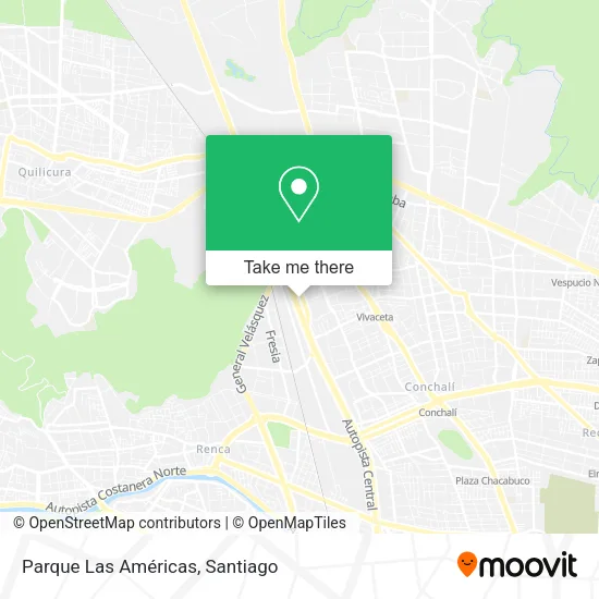 Parque Las Américas map