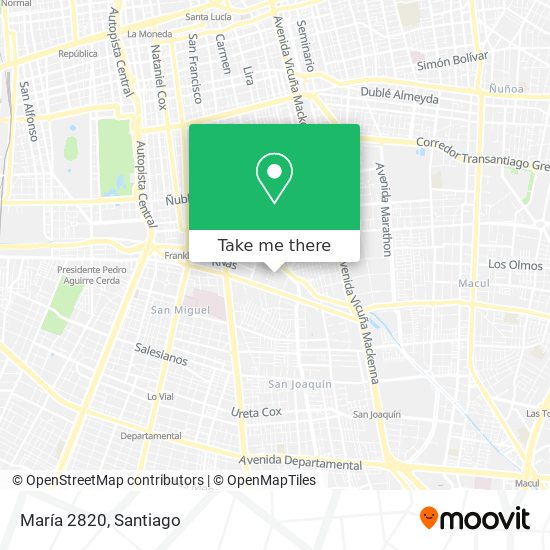 María 2820 map