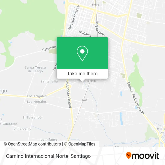 Camino Internacional Norte map