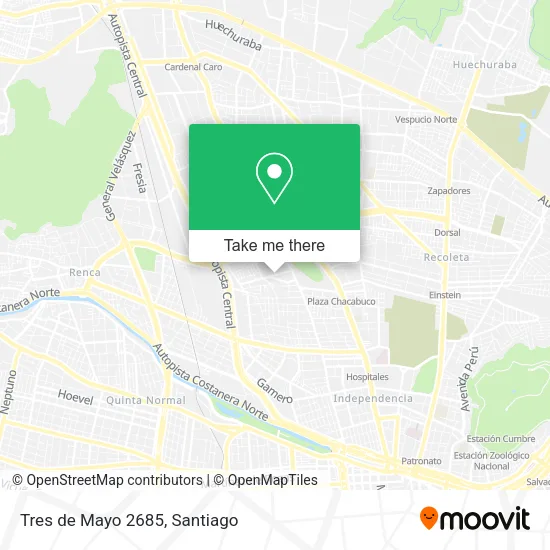 Tres de Mayo 2685 map
