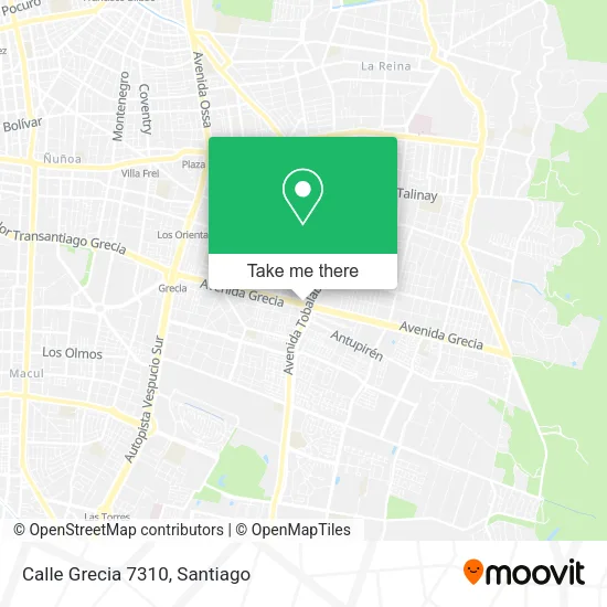 Mapa de Calle Grecia 7310