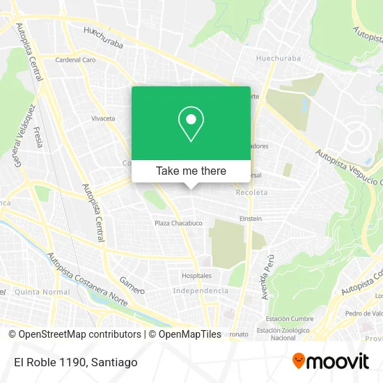 El Roble 1190 map
