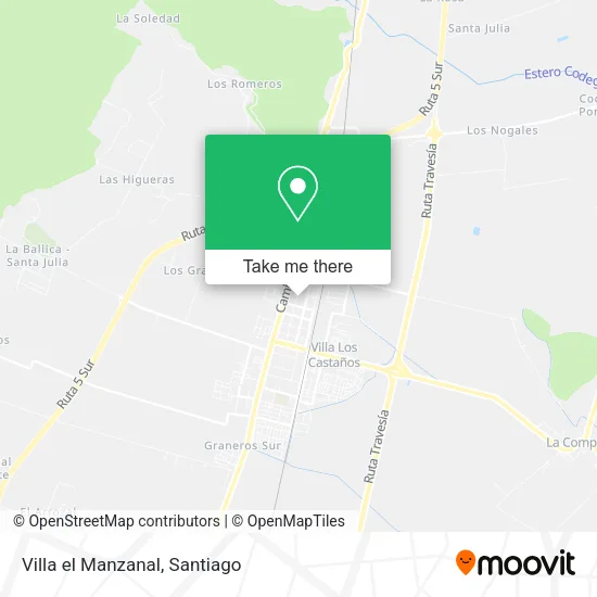 Villa el Manzanal map