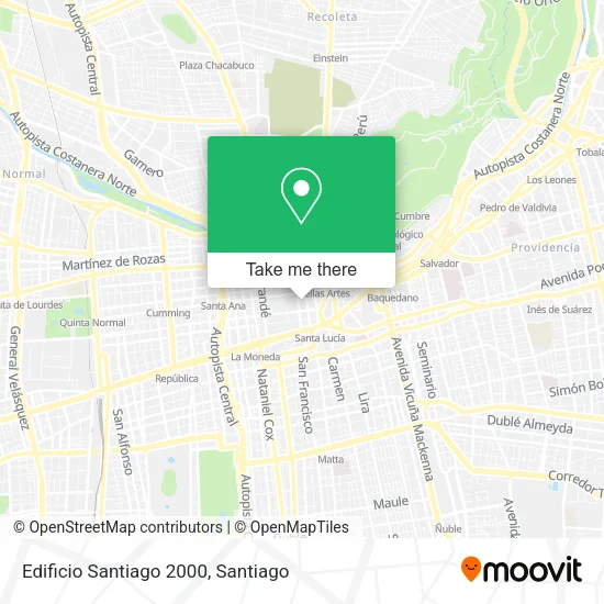 Edificio Santiago 2000 map