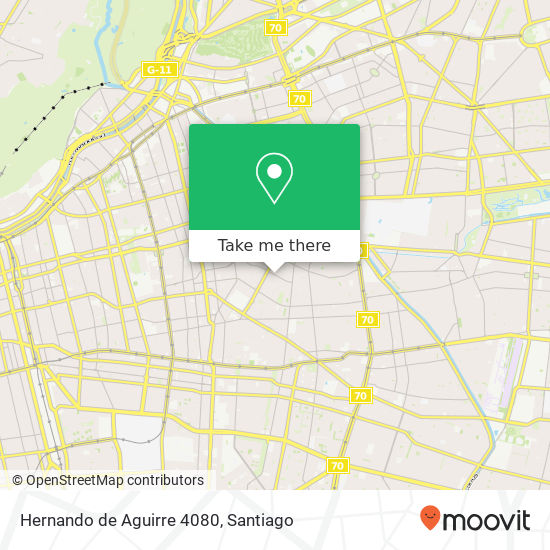 Hernando de Aguirre 4080 map