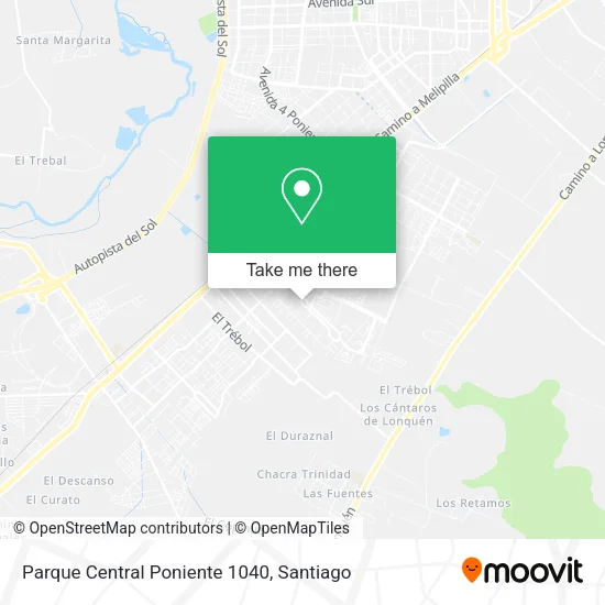 Parque Central Poniente 1040 map