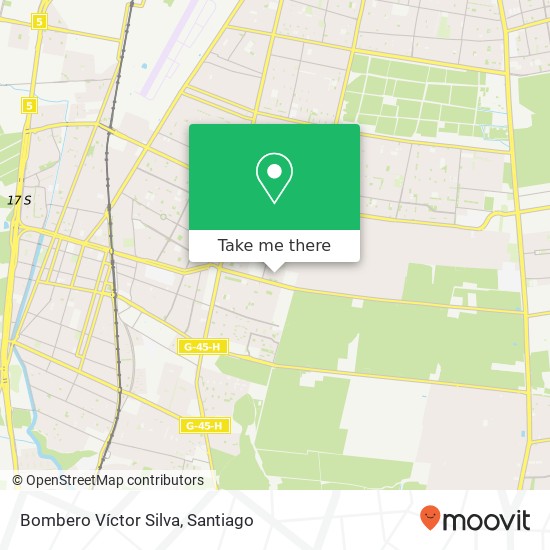 Bombero Víctor Silva map