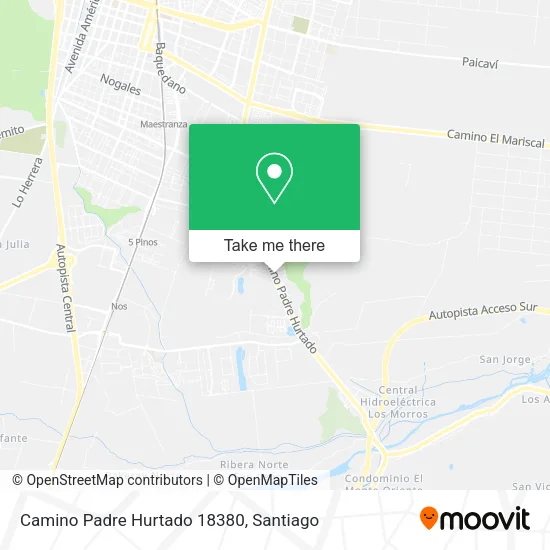 Mapa de Camino Padre Hurtado 18380