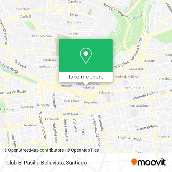 Mapa de Club El Pasillo Bellavista