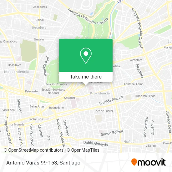 Antonio Varas 99-153 map