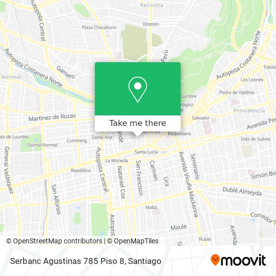 Mapa de Serbanc Agustinas 785 Piso 8