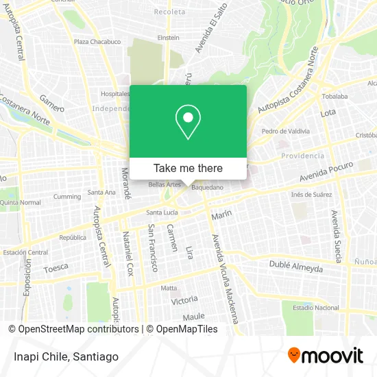 Inapi Chile map