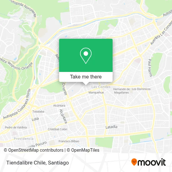 Tiendalibre Chile map