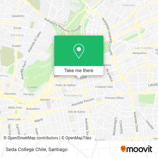 Seda College Chile map