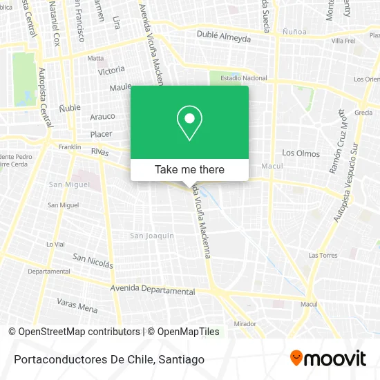 Portaconductores De Chile map