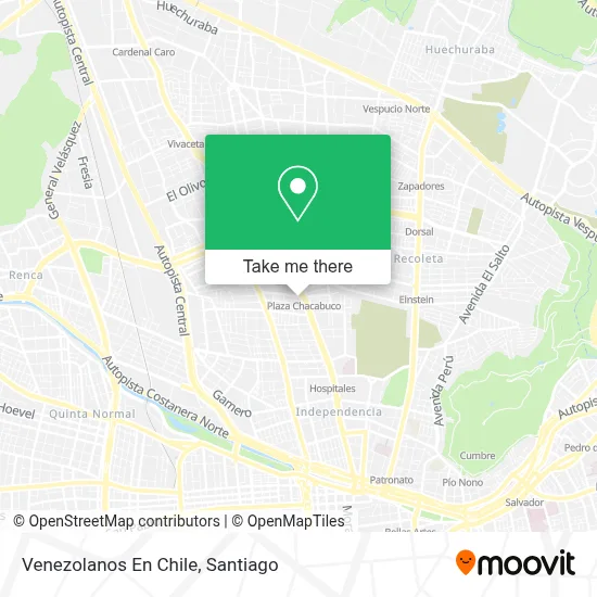 Venezolanos En Chile map