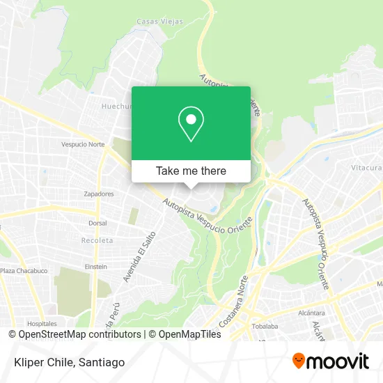 Kliper Chile map