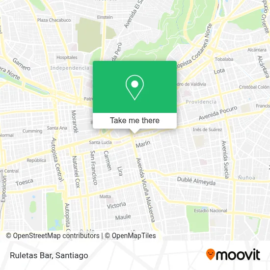 Ruletas Bar map