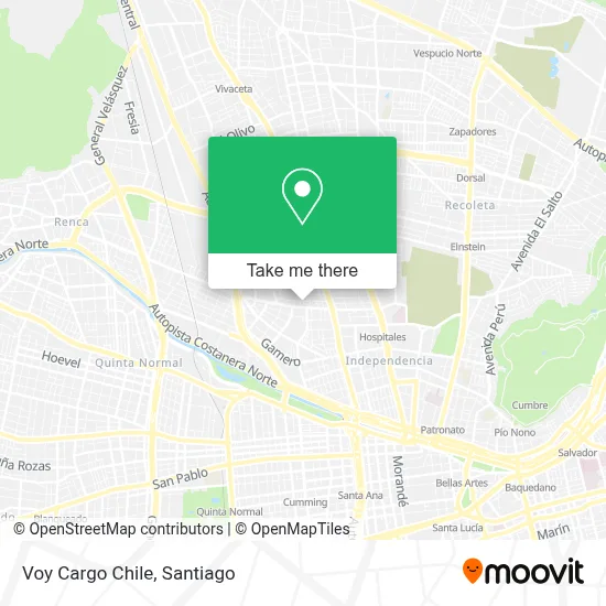 Voy Cargo Chile map