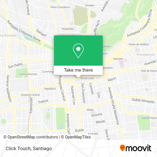 Click Touch map