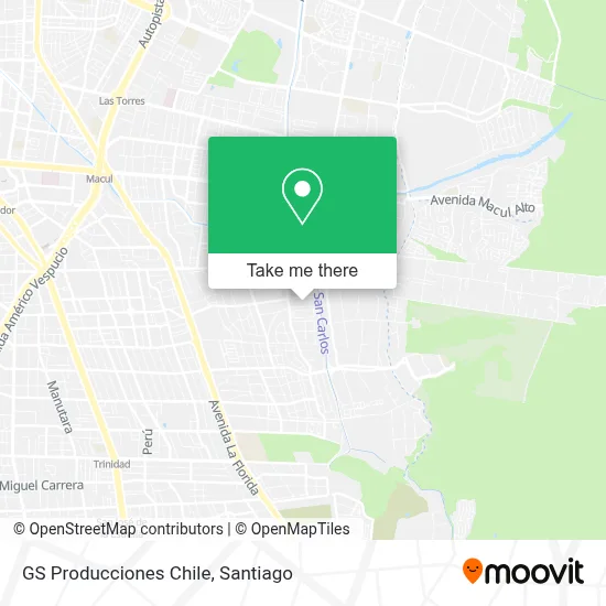 GS Producciones Chile map