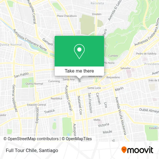 Full Tour Chile map