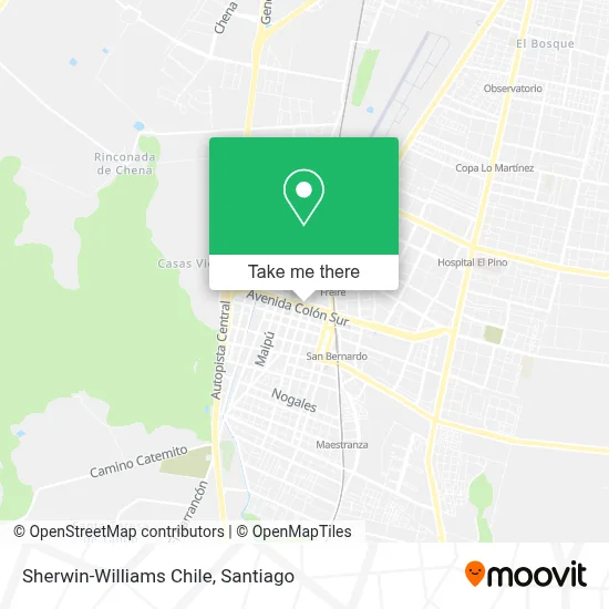 Sherwin-Williams Chile map
