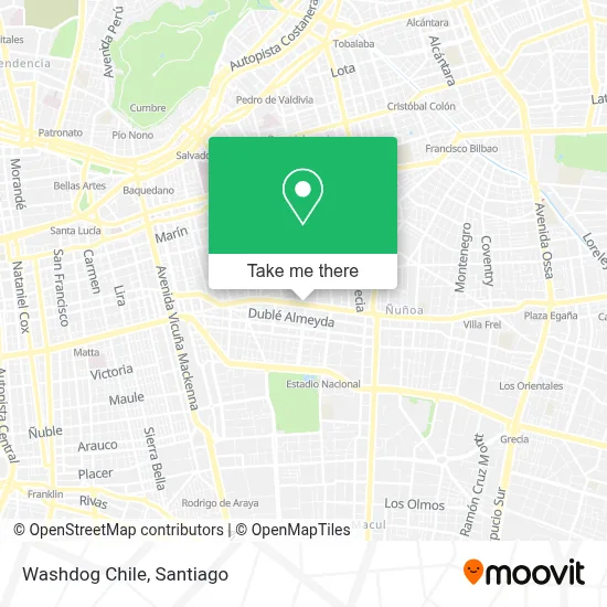 Washdog Chile map
