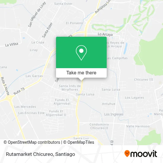 Rutamarket Chicureo map