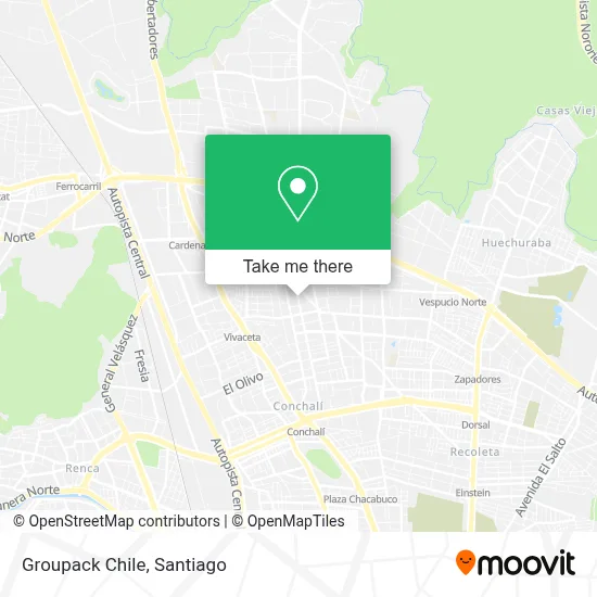 Groupack Chile map