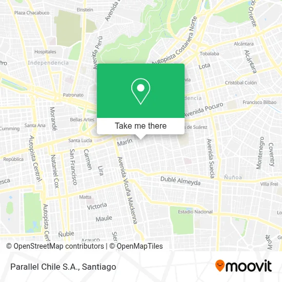 Parallel Chile S.A. map