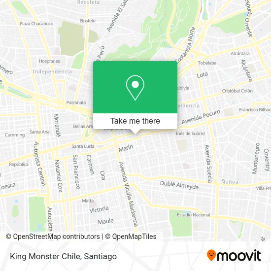 King Monster Chile map