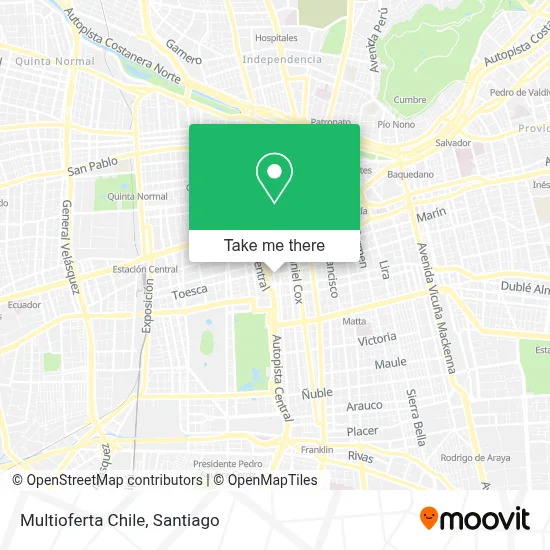 Multioferta Chile map