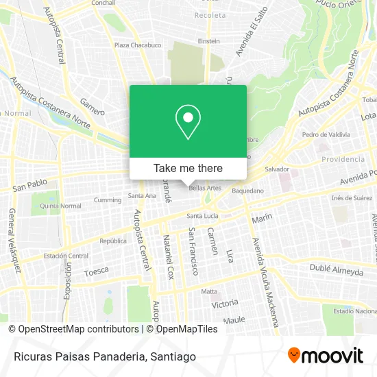 Ricuras Paisas Panaderia map