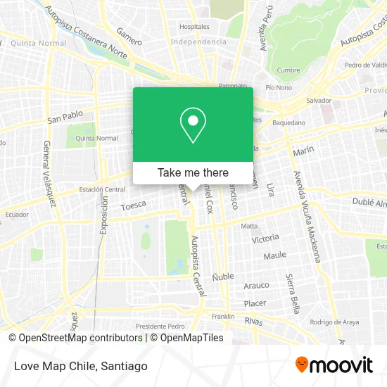 Love Map Chile map