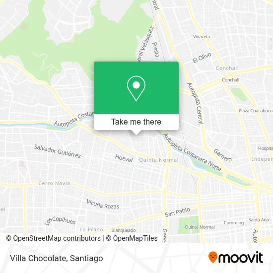 Villa Chocolate map