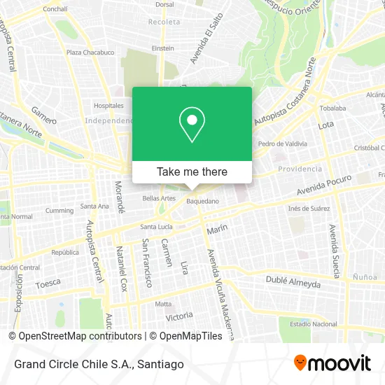 Grand Circle Chile S.A. map