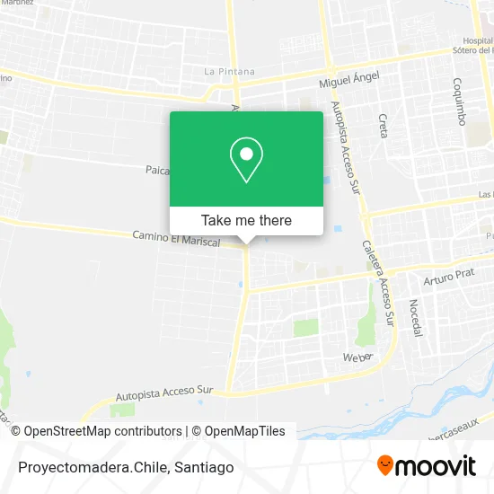 Proyectomadera.Chile map