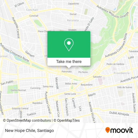 New Hope Chile map