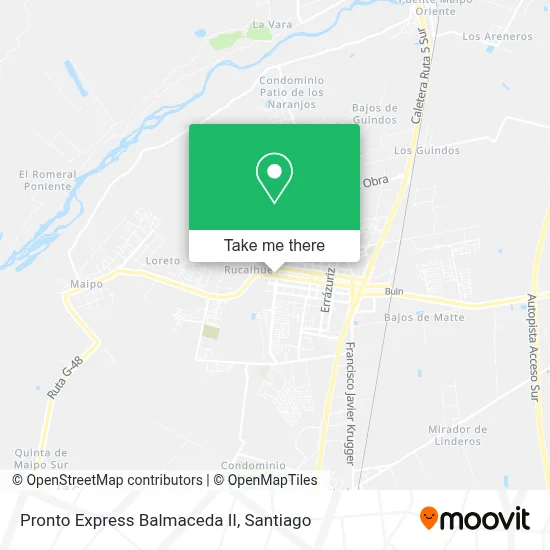 Pronto Express Balmaceda II map