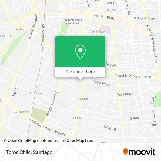 Toros Chile map