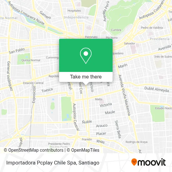 Importadora Pcplay Chile Spa map